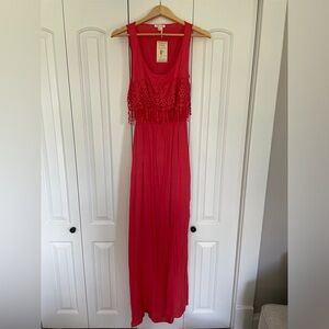 Coral Long Summer Dress